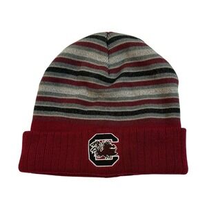 South Carolina Gamecocks Top of the World Striped Cuffed Beanie Hat Cap